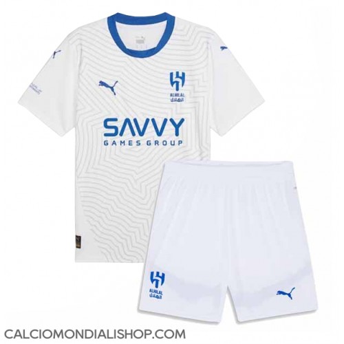 Maglie da calcio Al-Hilal Seconda Maglia Bambino 2024-25 Manica Corta (+ Pantaloni corti)